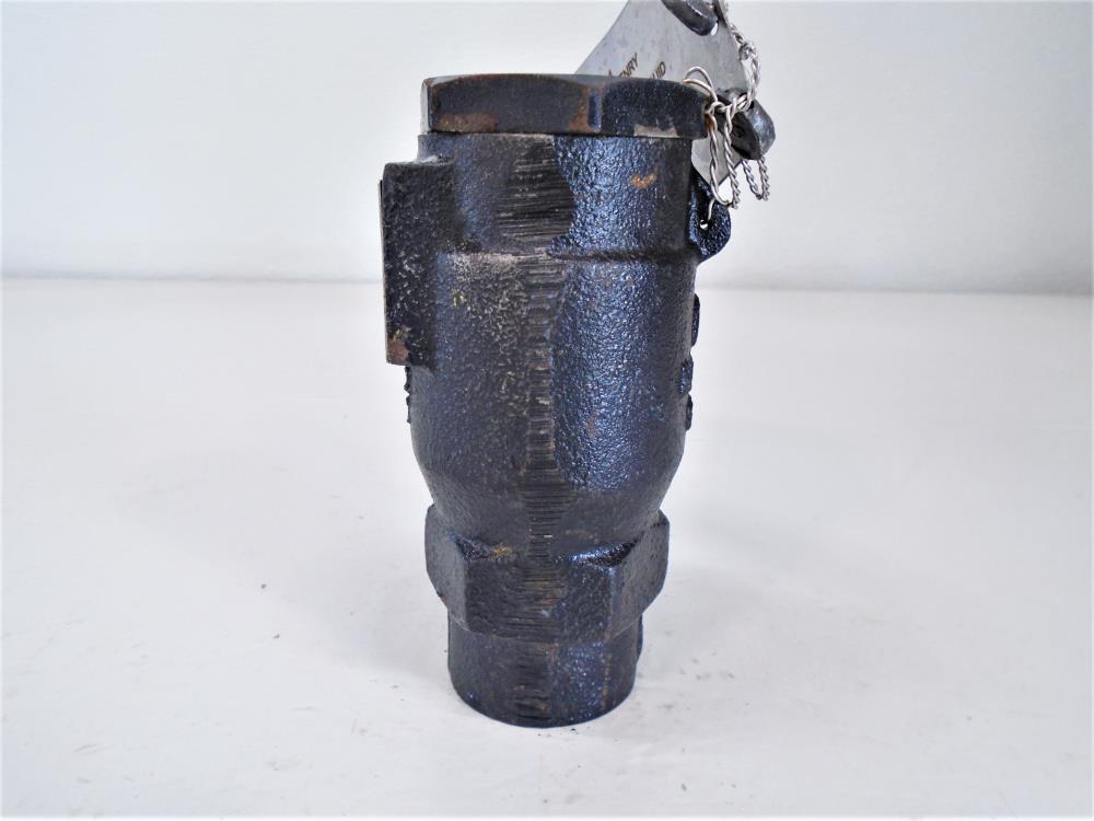 Henry 1/2" NPT x 1" NPT Refrigerant Relief Valve, #5601, 300 PSI, Cast Iron